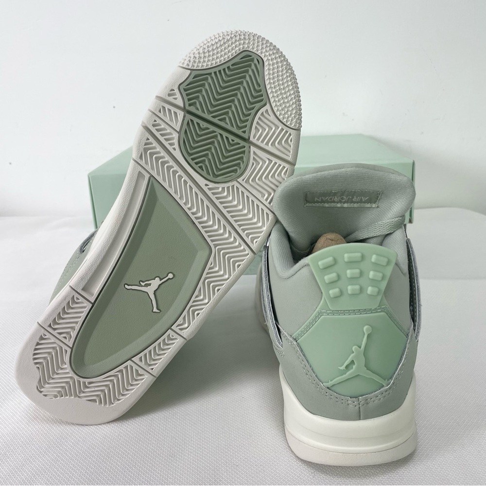 Brand New Retro 4 Seafoam Sail -Men’s Trainers Sneakers - Picture 6 of 8